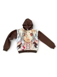 BlackBerry | Cartoon Print Zip-Up Hooded Jacket
