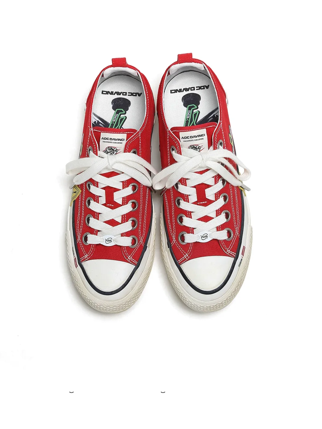 ADC | Pillow Champion Mark Distressed Canvas Platform Sneakers