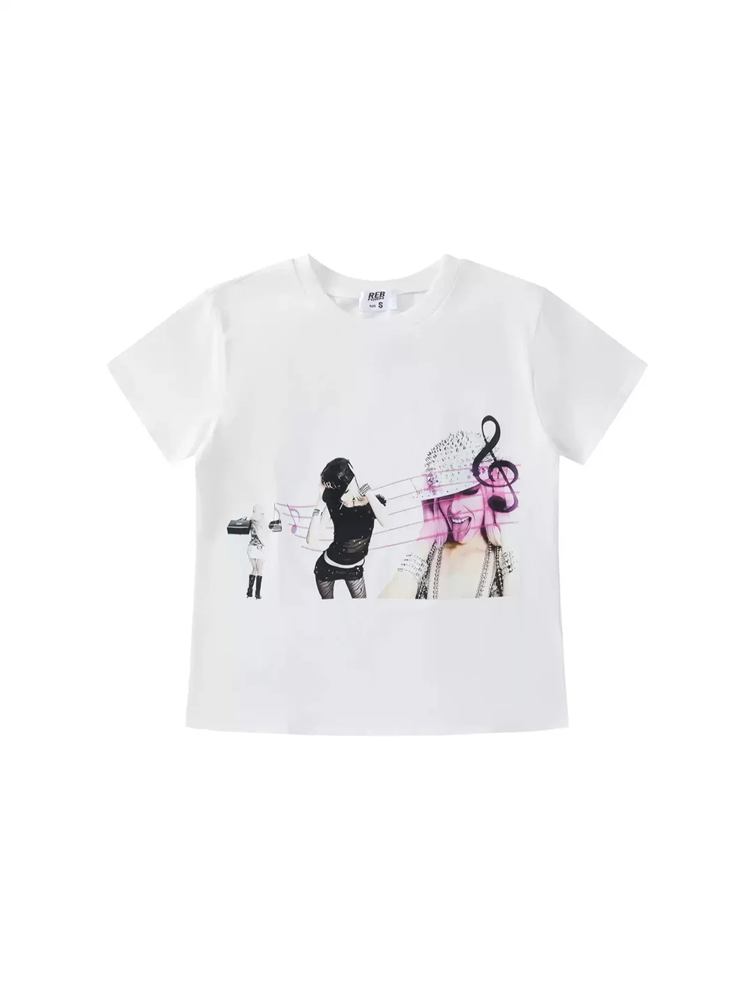 Reb form | White Short Sleeve Graphic T-Shirt