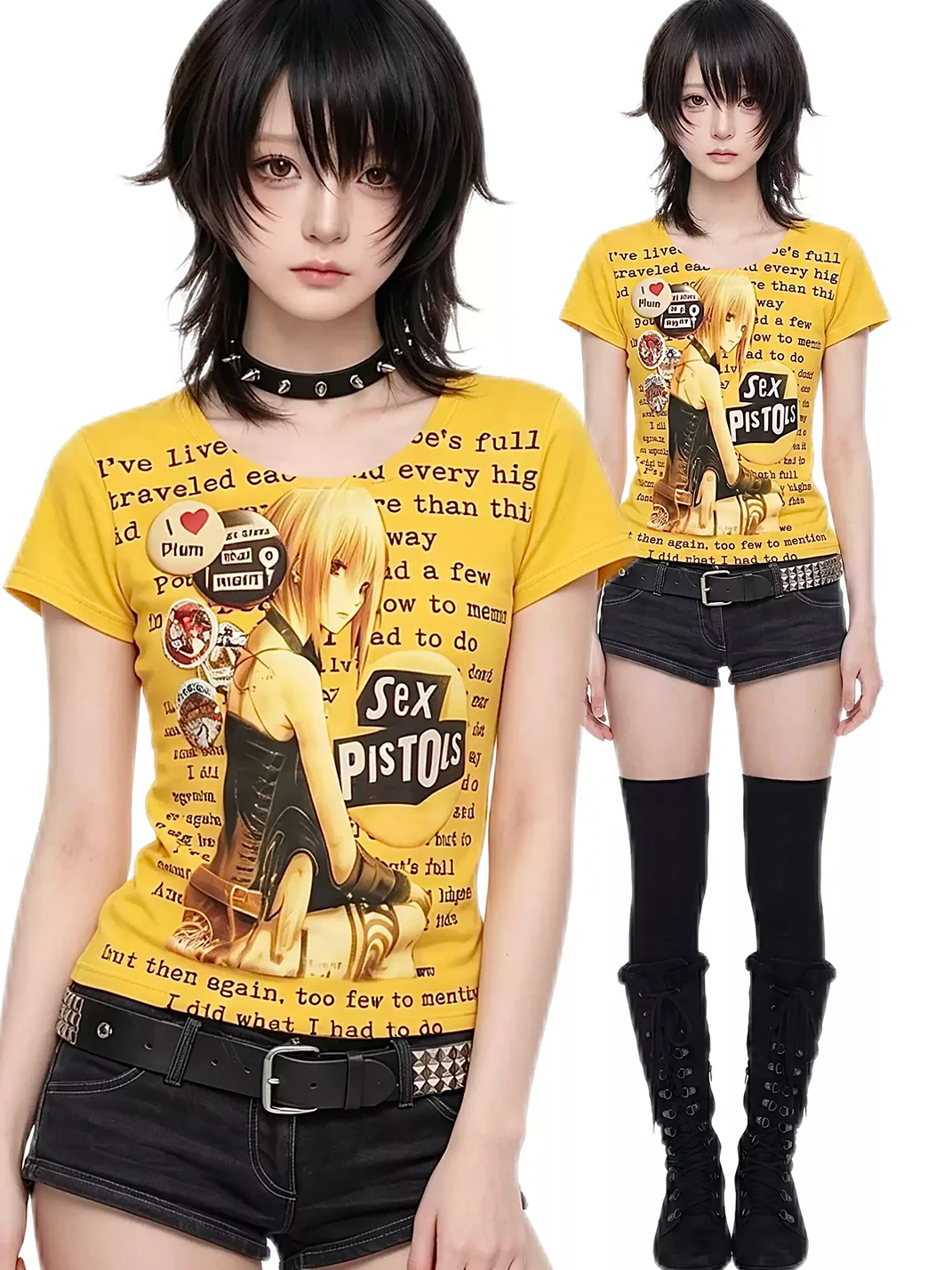 WEBBAR | Sex Pistols 2D Graphic Short Sleeve T-Shirt
