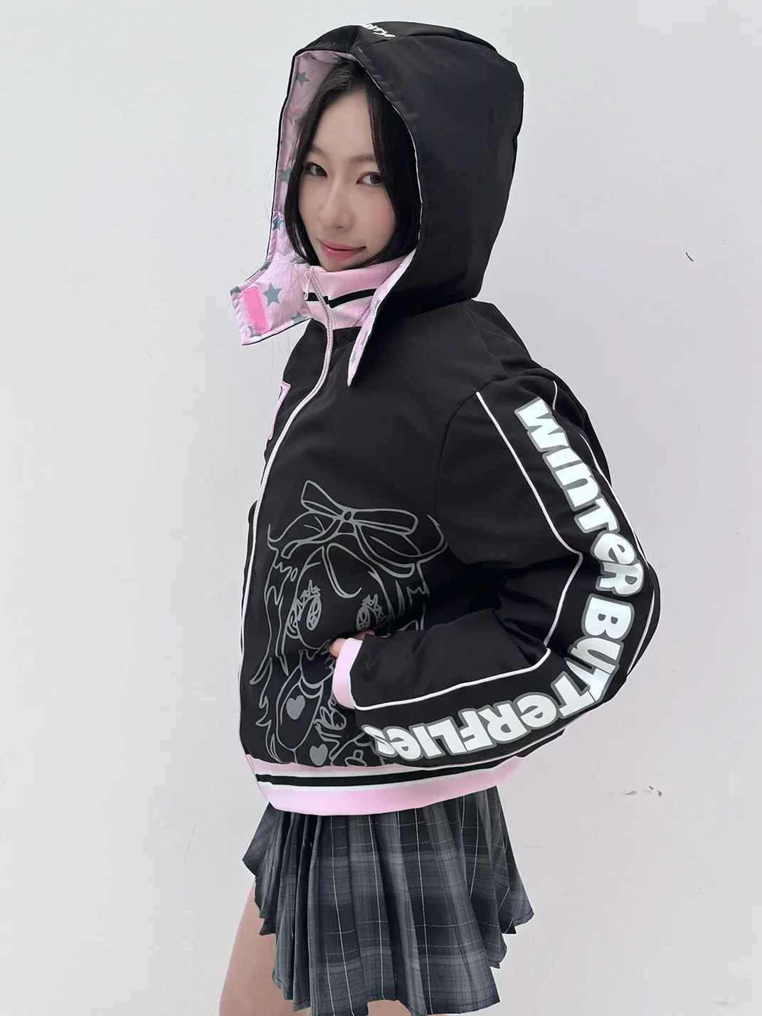 BlackBerry | Cartoon Girl Hooded Jacket
