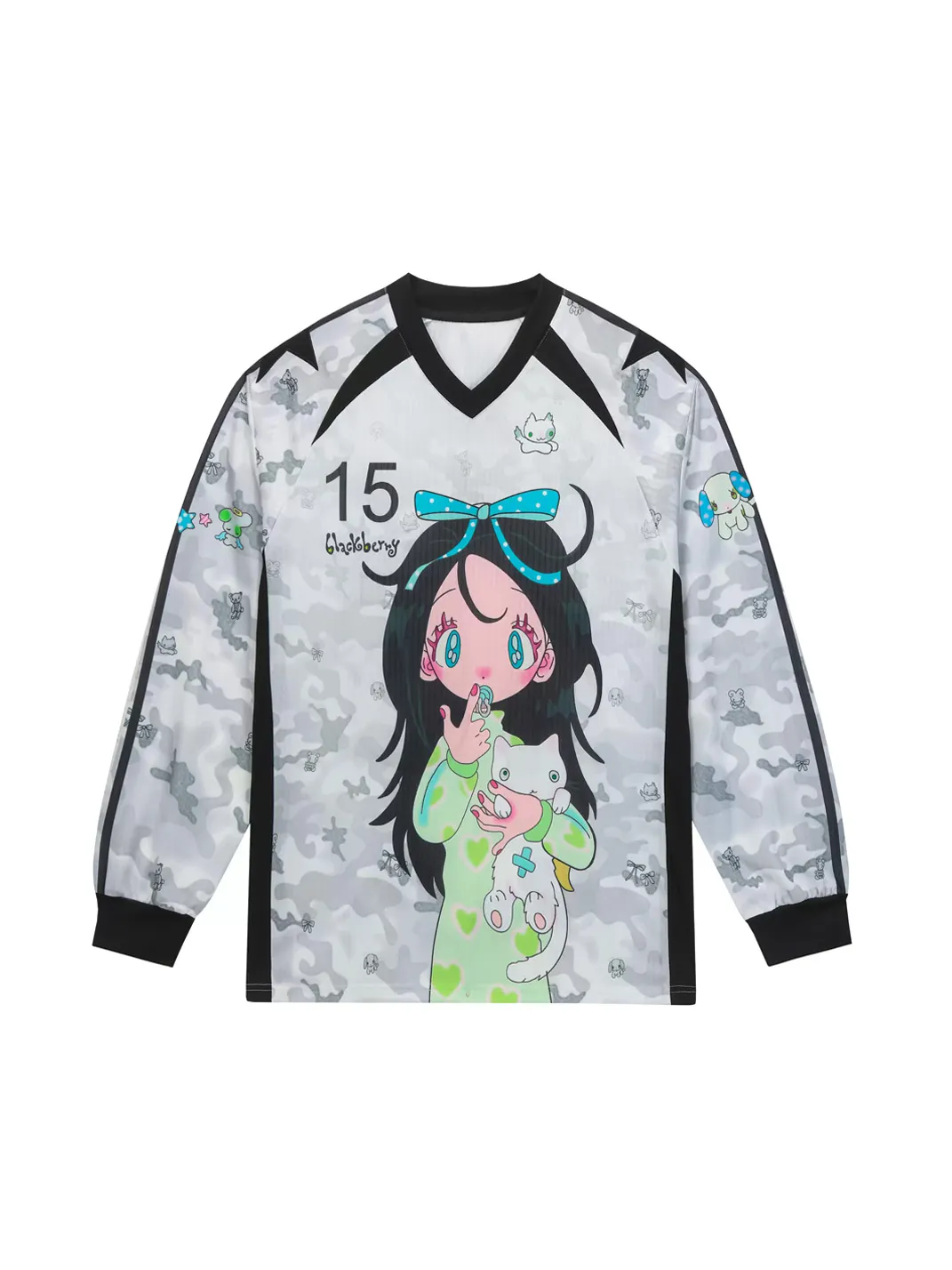 BlackBerry | Cartoon Print Long Sleeve Jersey