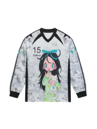 BlackBerry | Cartoon Print Long Sleeve Jersey