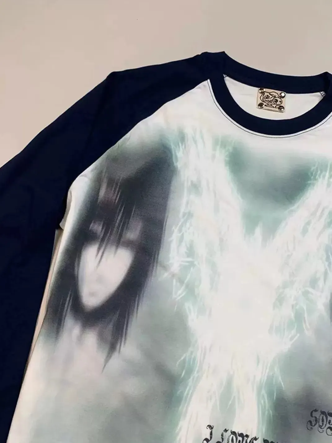 WEBBAR | Gothic Wing Raglan Long Sleeve T-Shirt