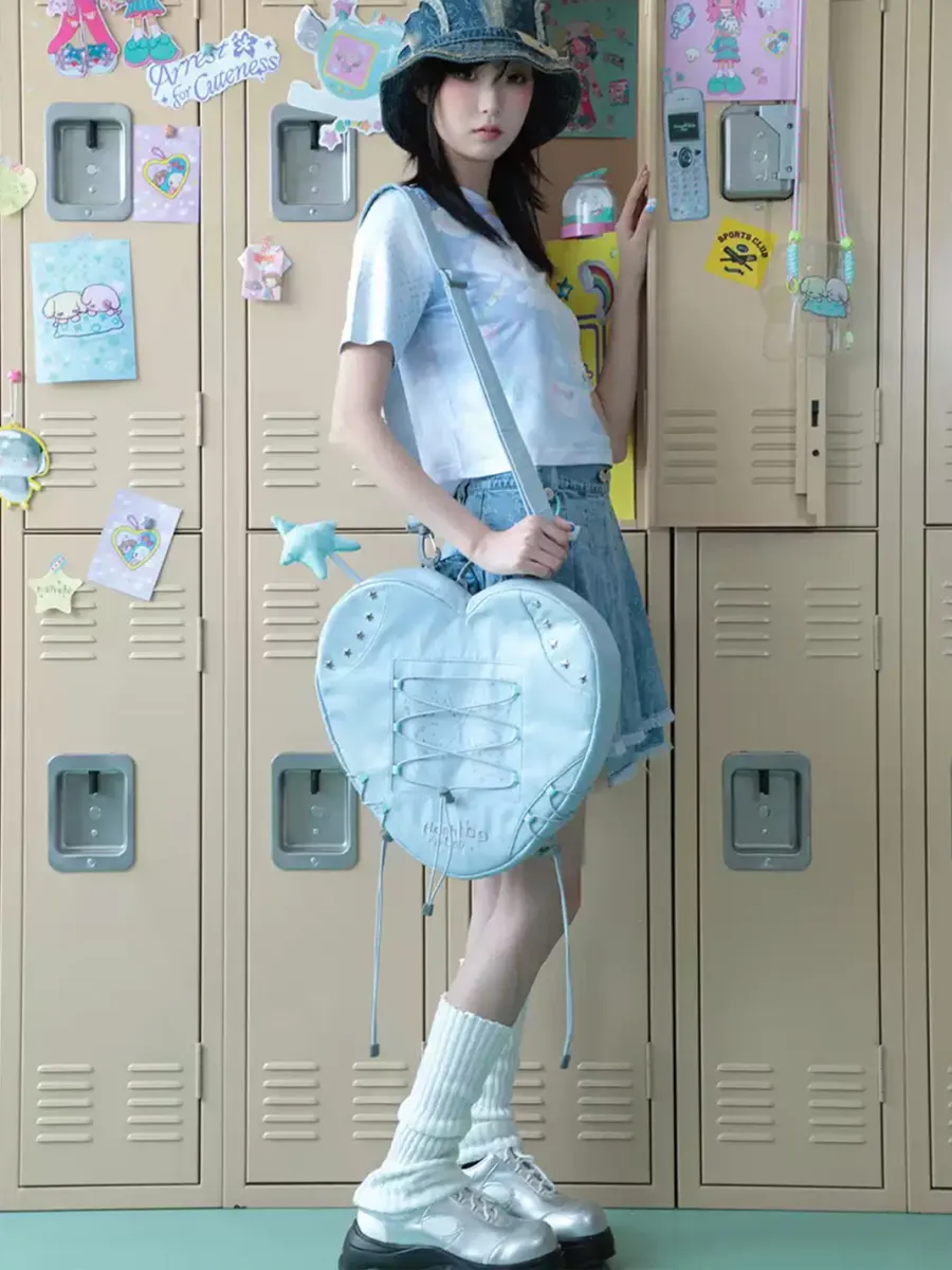 Hashtag DDD | Angel Wing Heart-Shaped Convertible Backpack - 4