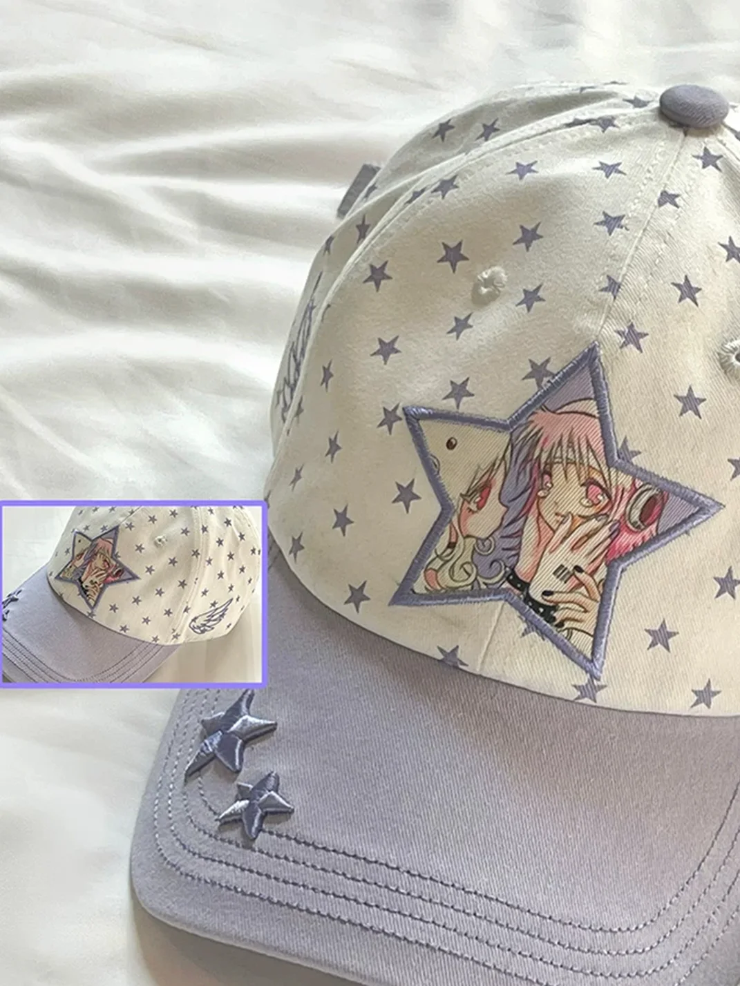 Hashtag DDD | Star Print Two-Tone Baseball Cap