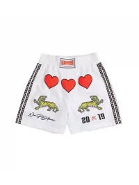 NJYKE | Heart Embroidered Boxing Shorts