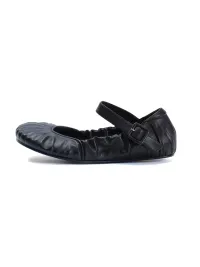 TRINITE | Black CupCake Mary Jane Flats