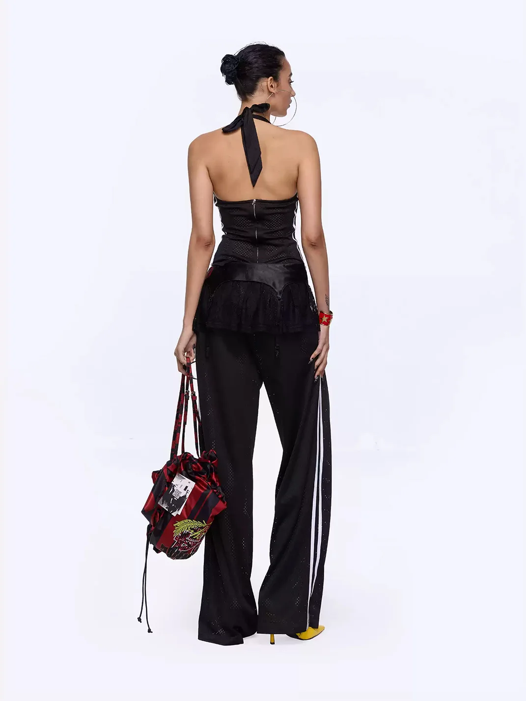 24ans online | Asymmetric Printed Halter Tank Top