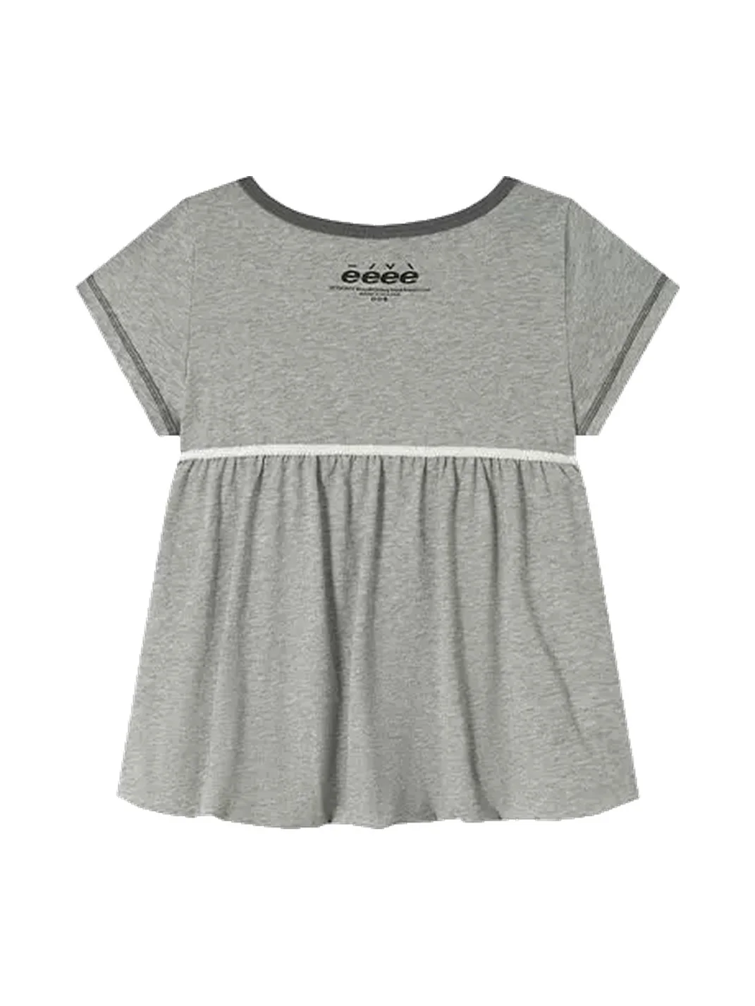 EeeeArtmonster | Cartoon Eye Lace Peplum T-Shirt
