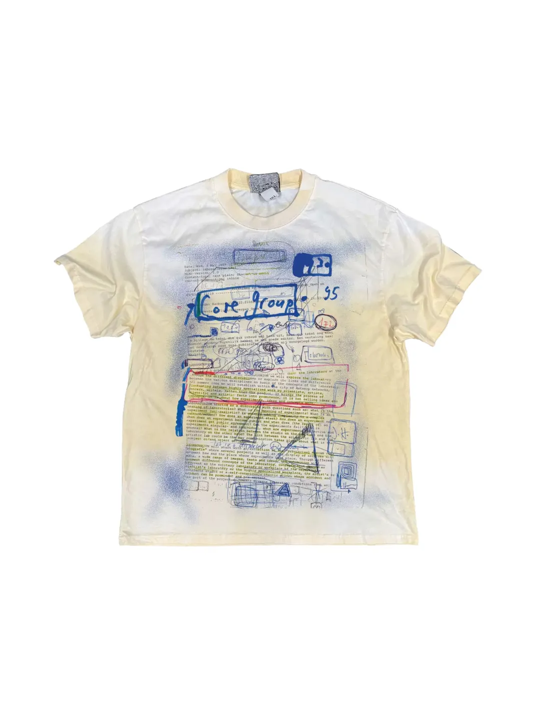 SHIBU | Unisex Distressed Gradient Graffiti Short-Sleeve T-Shirt