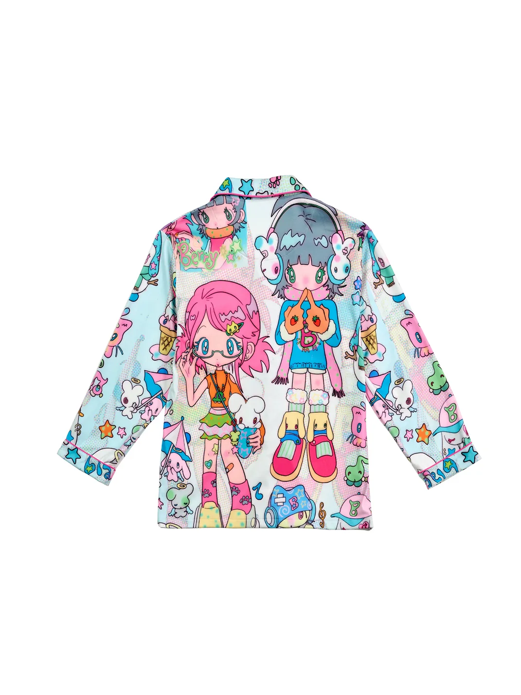 BlackBerry | Cartoon Two-Girl Printed Long-Sleeve Pajama Set