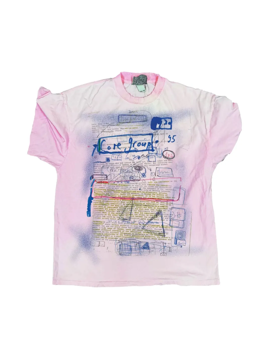 SHIBU | Unisex Distressed Gradient Graffiti Short-Sleeve T-Shirt