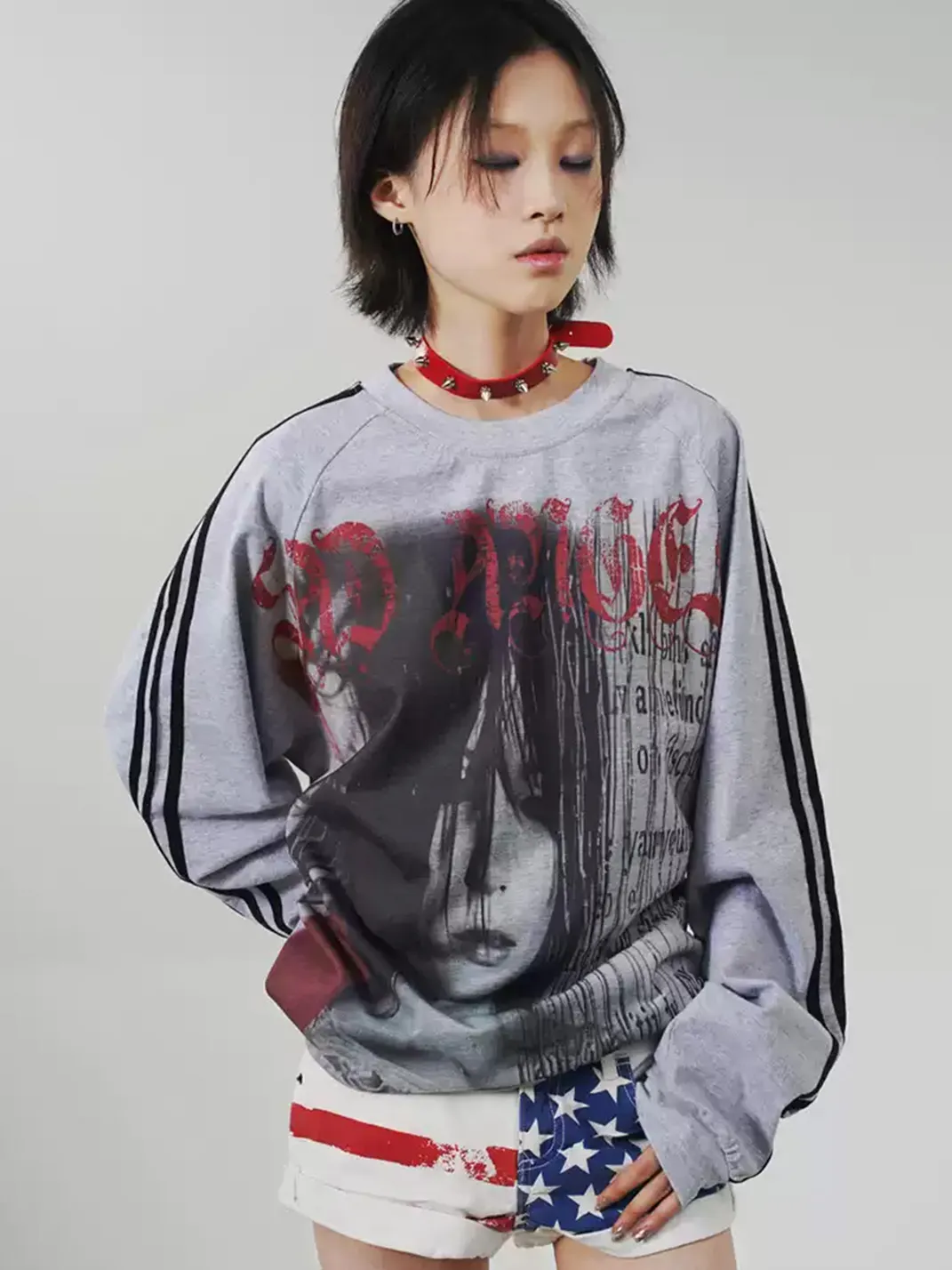 WEBBAR | Gray Long Sleeve Football Jersey