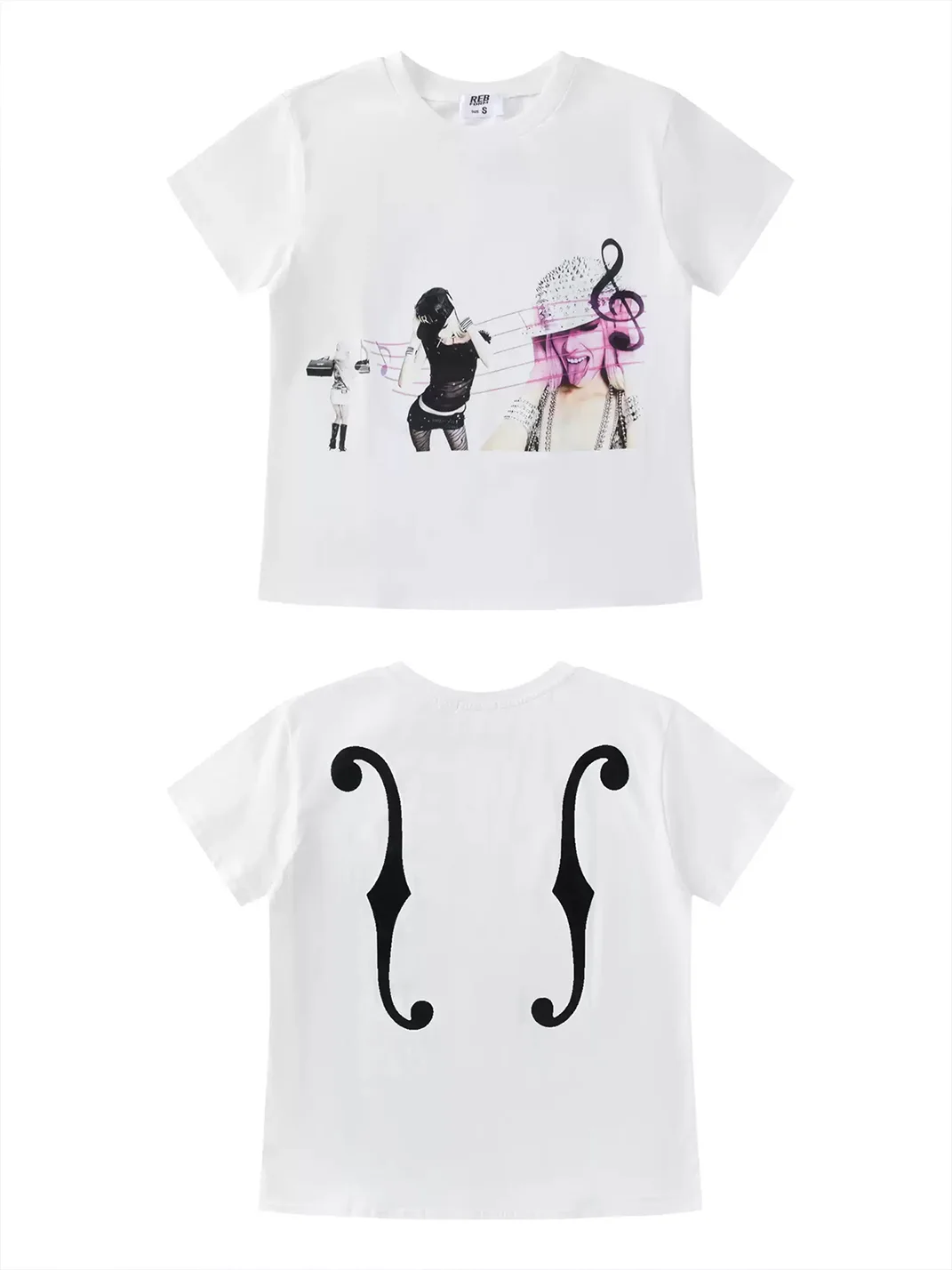 Reb form | White Short Sleeve Graphic T-Shirt