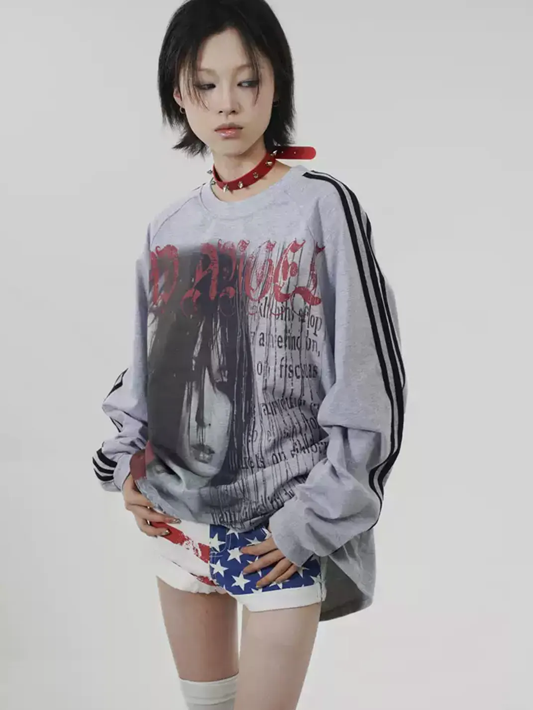 WEBBAR | Gray Long Sleeve Football Jersey