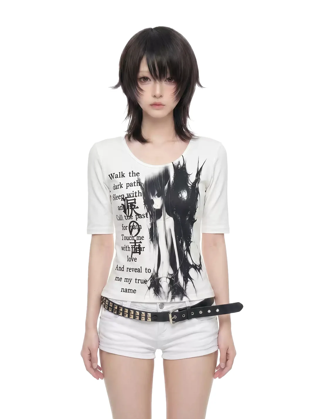 WEBBAR | Gothic Visual Slim Fit T-Shirt