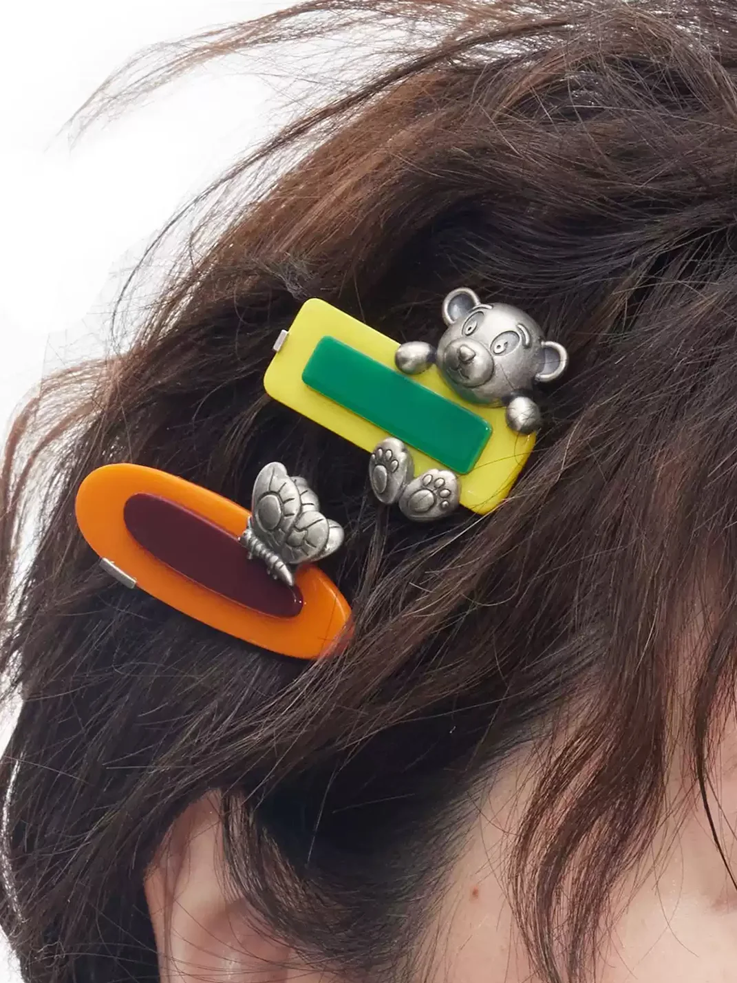 TysGrocery | Pencil Sketch Bear and Butterfly Hair Clips