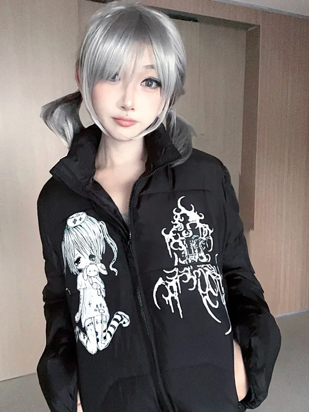 WEBBAR | Dark Anime Thick Puffer Jacket