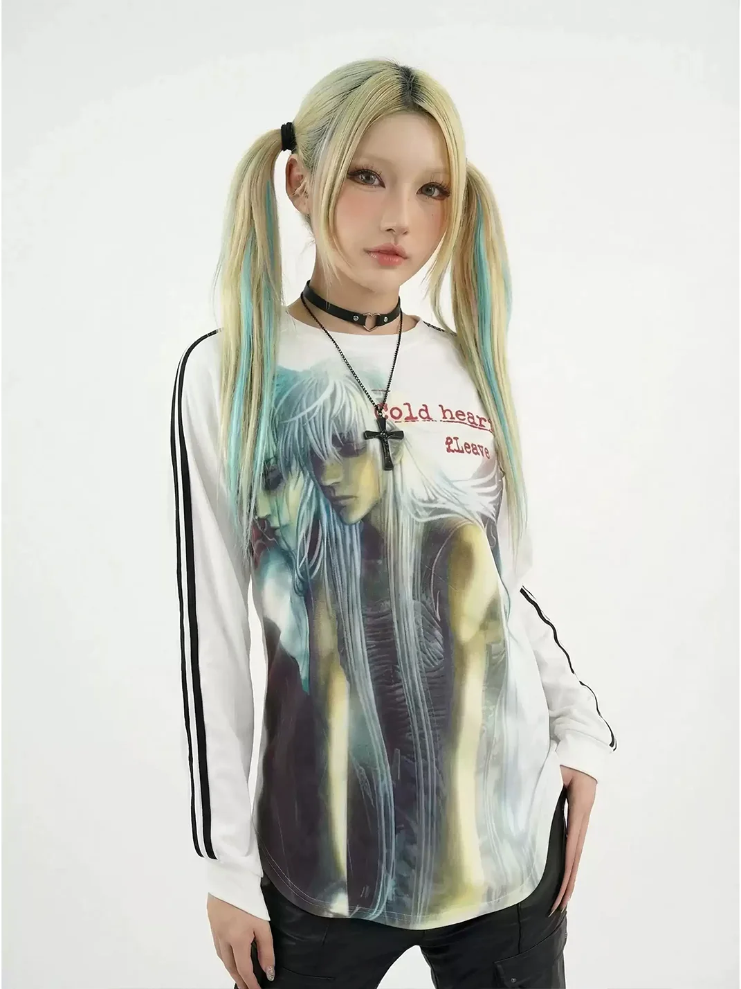 WEBBAR | Y2K Anime Character Heavyweight Long Sleeve Soccer Jersey