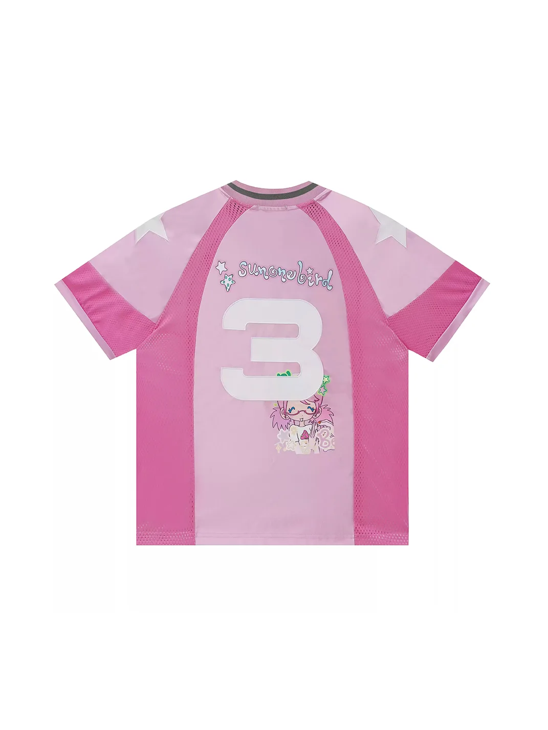 BlackBerry | Pink Cartoon Girl Oversized V-Neck Jersey