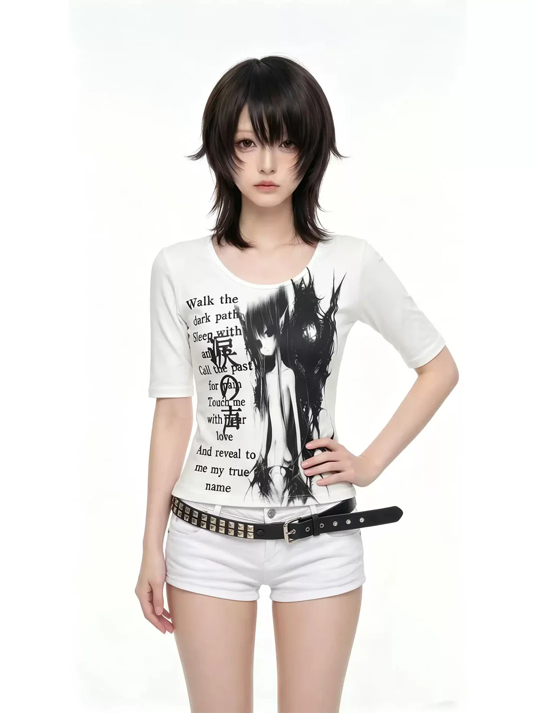 WEBBAR | Gothic Visual Slim Fit T-Shirt