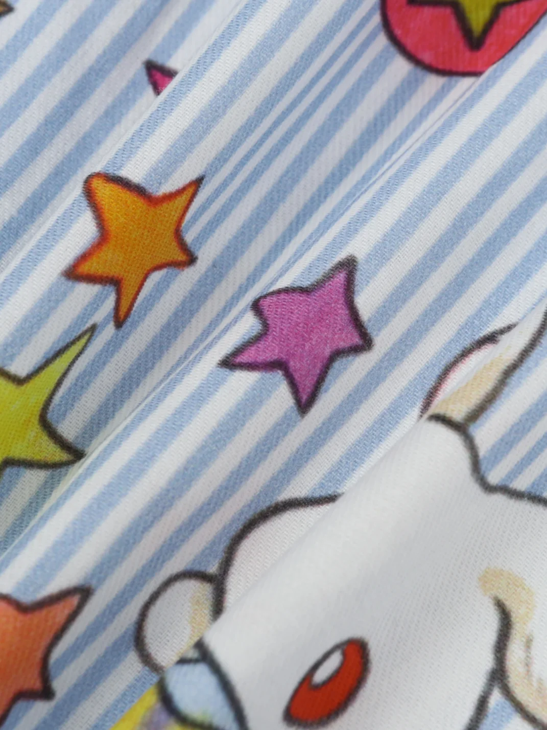 BlackBerry | Blue Striped Cartoon Printed Long-Sleeve Shirt