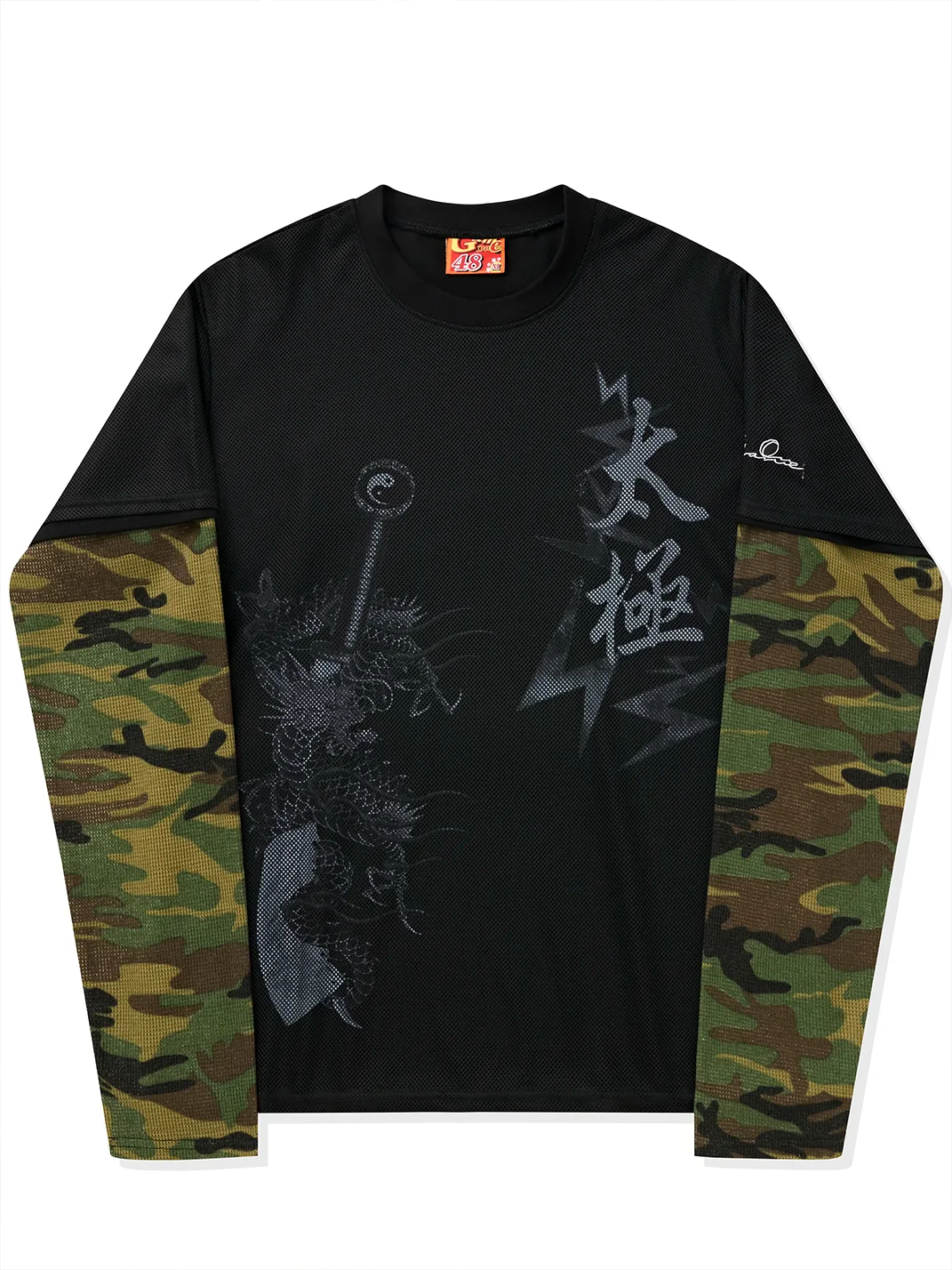 Game one | Layered Waffle Mesh Long Sleeve T-Shirt