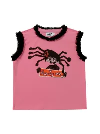 BlackBerry | Pink Lace Trim Tank Top