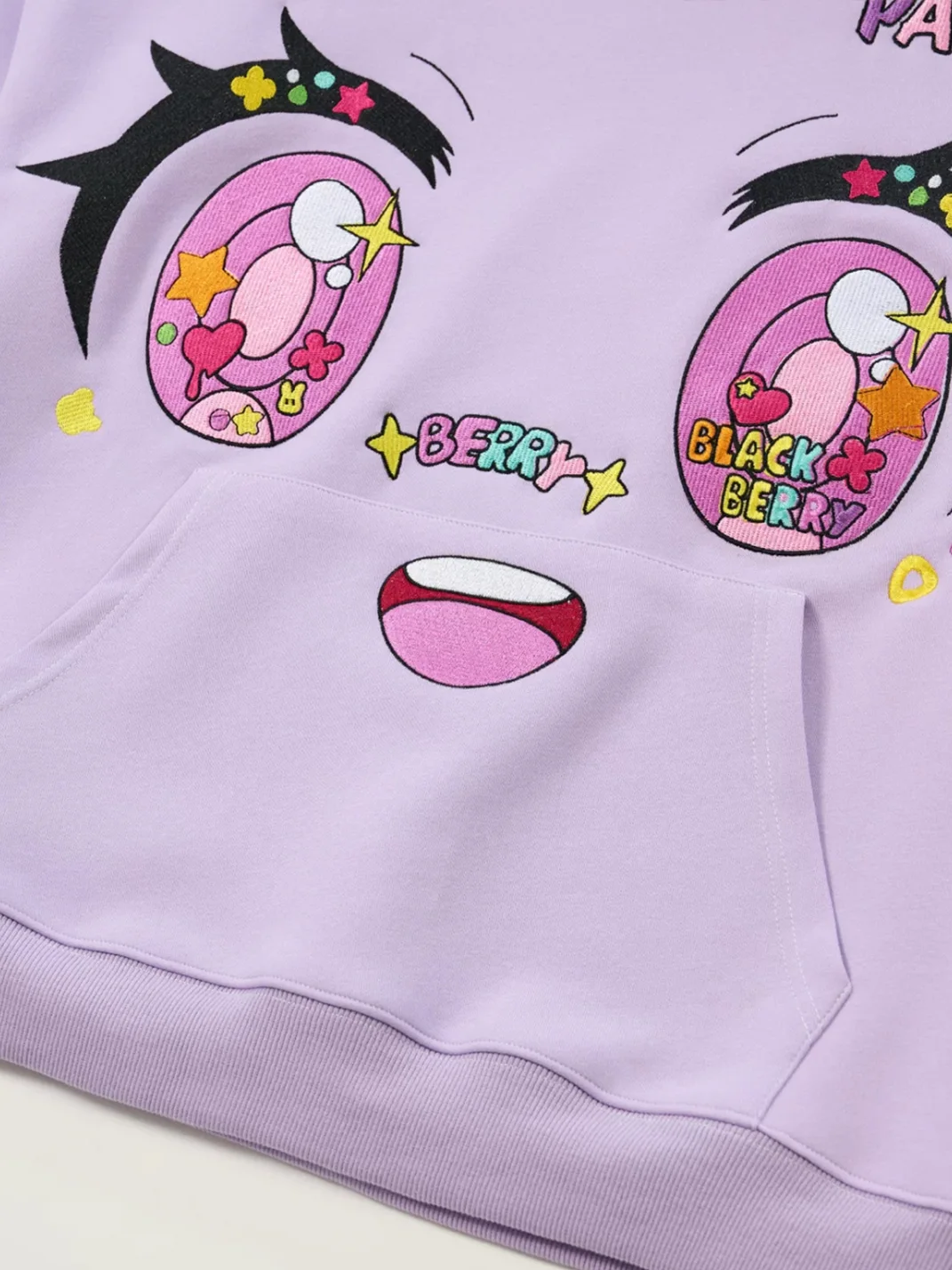 BlackBerry | Embroidered Face Pullover Hoodie