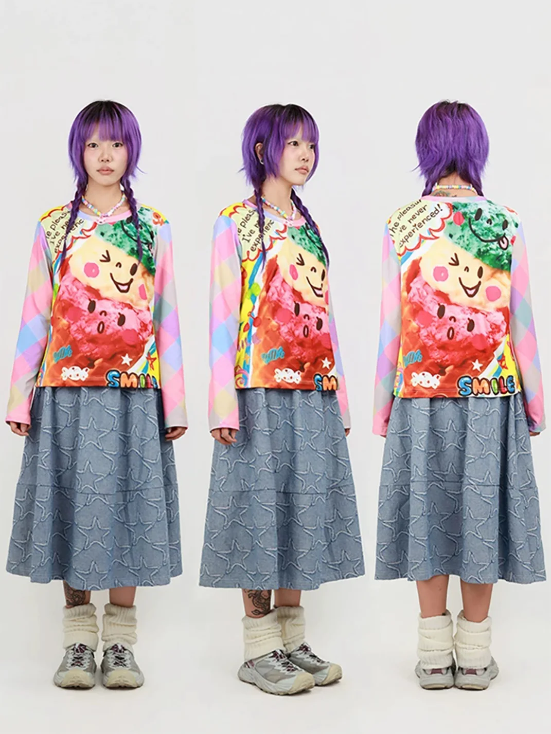 NIHONKIDS | Ice Cream Long Sleeve Top