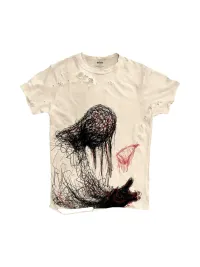 SHIBU | Distressed Abstract Line Graphic Short-Sleeve T-Shirt