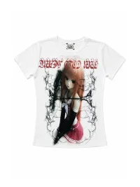 WEBBAR | Anime Girl Regular Shoulder Short Sleeve T-Shirt
