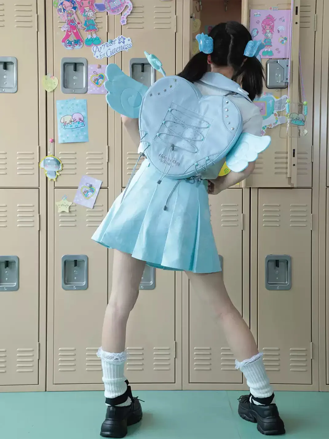 Hashtag DDD | Angel Wing Heart-Shaped Convertible Backpack