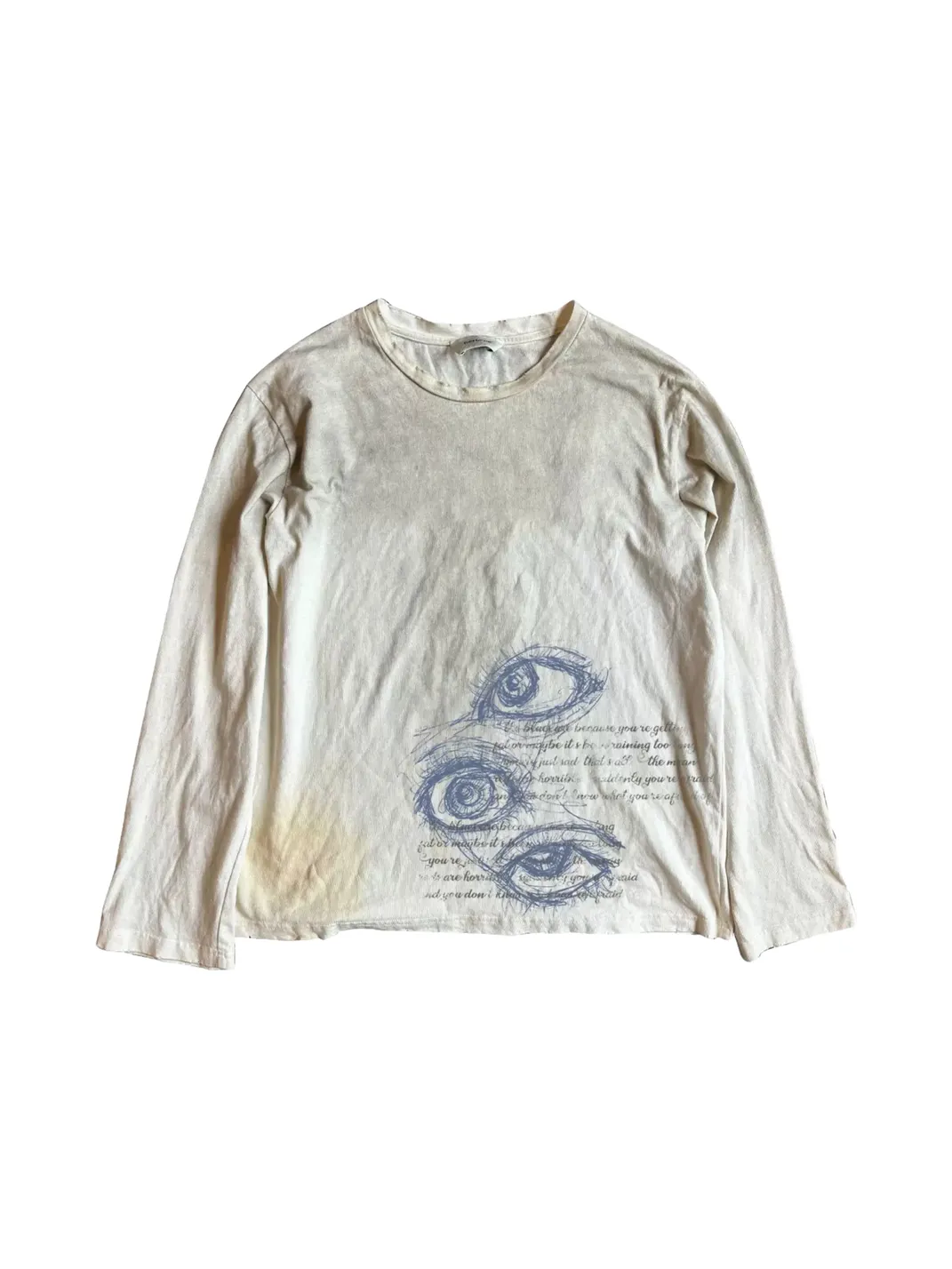 SHIBU | Distressed Abstract Graphic Long-Sleeve T-Shirt