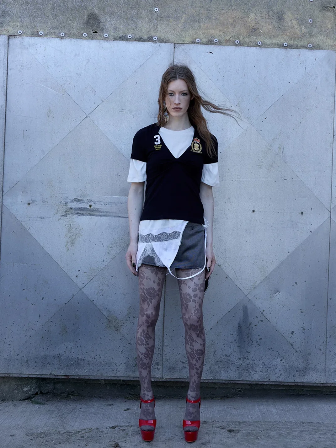 TRINITE | Vintage Patchwork Silk Blend Print Dress