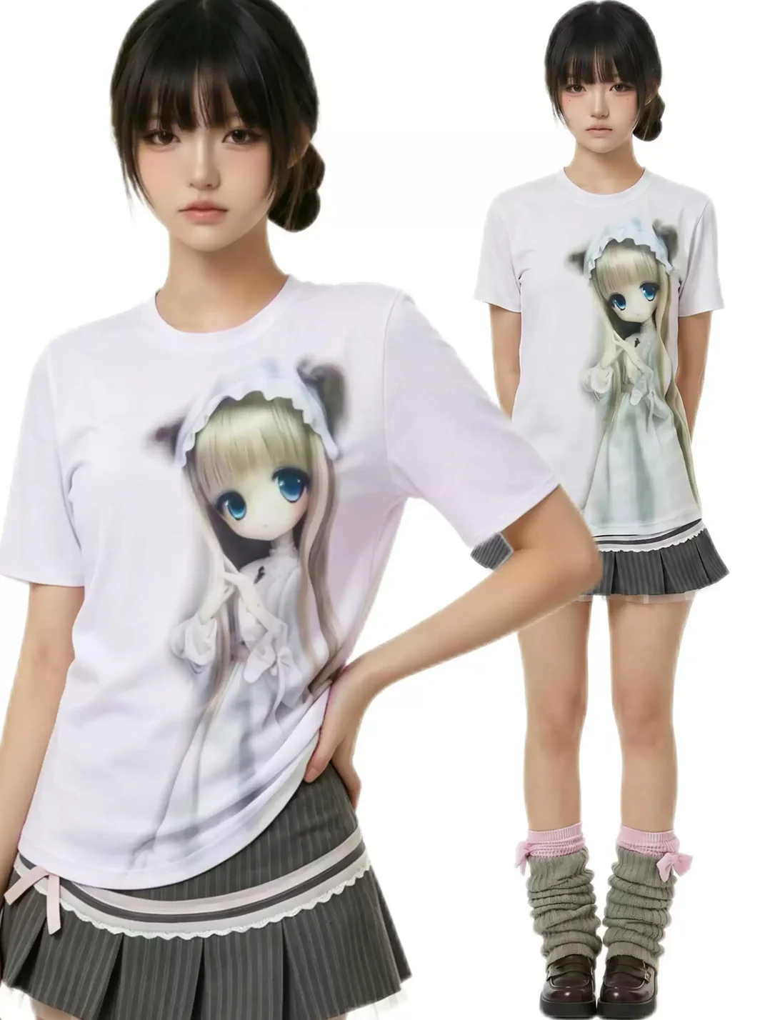 WEBBAR | Short Sleeve Doll Graphic T-Shirt