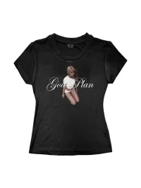 Gods plan | Portrait Graphic Fitted T-Shirt