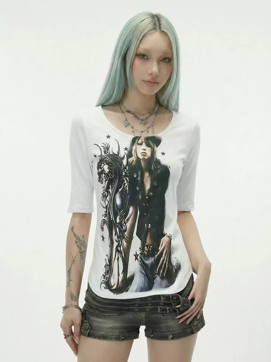 WEBBAR | Dragon Totem Cyber Visual Short Sleeve T-Shirt - 2
