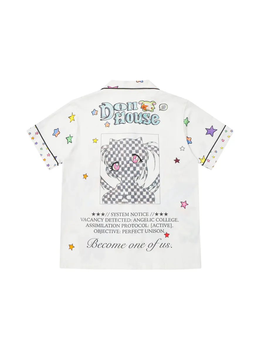 BlackBerry | Doll House Cartoon Print Short-Sleeve Pajama Set - 3