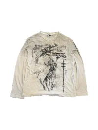 SHIBU | Distressed Gothic Graphic Long-Sleeve T-Shirt
