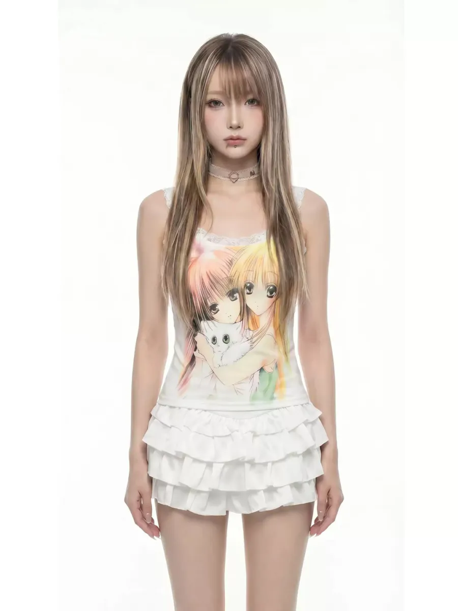 WEBBAR | Vintage Comic Lace Vest - 3