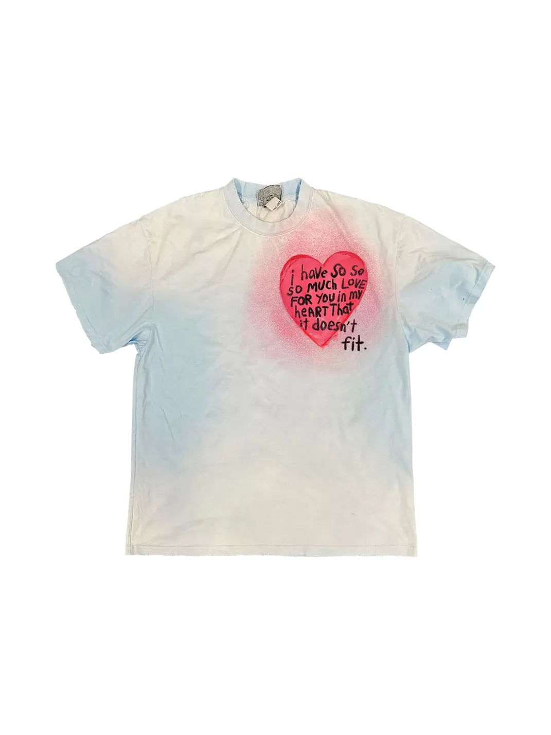SHIBU | Dip-Dyed Gradient Heart Graphic Short-Sleeve T-Shirt