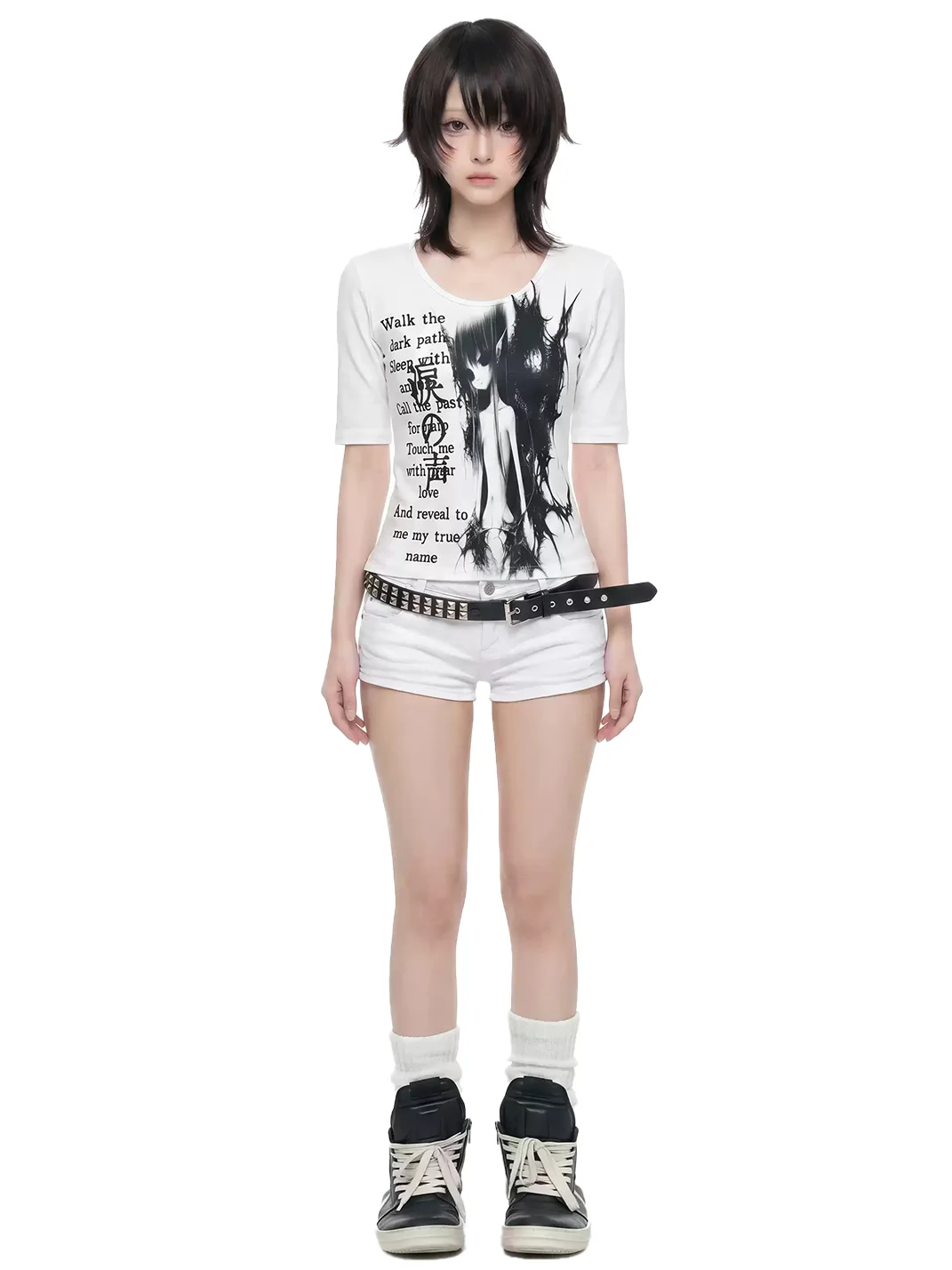 WEBBAR | Gothic Visual Slim Fit T-Shirt