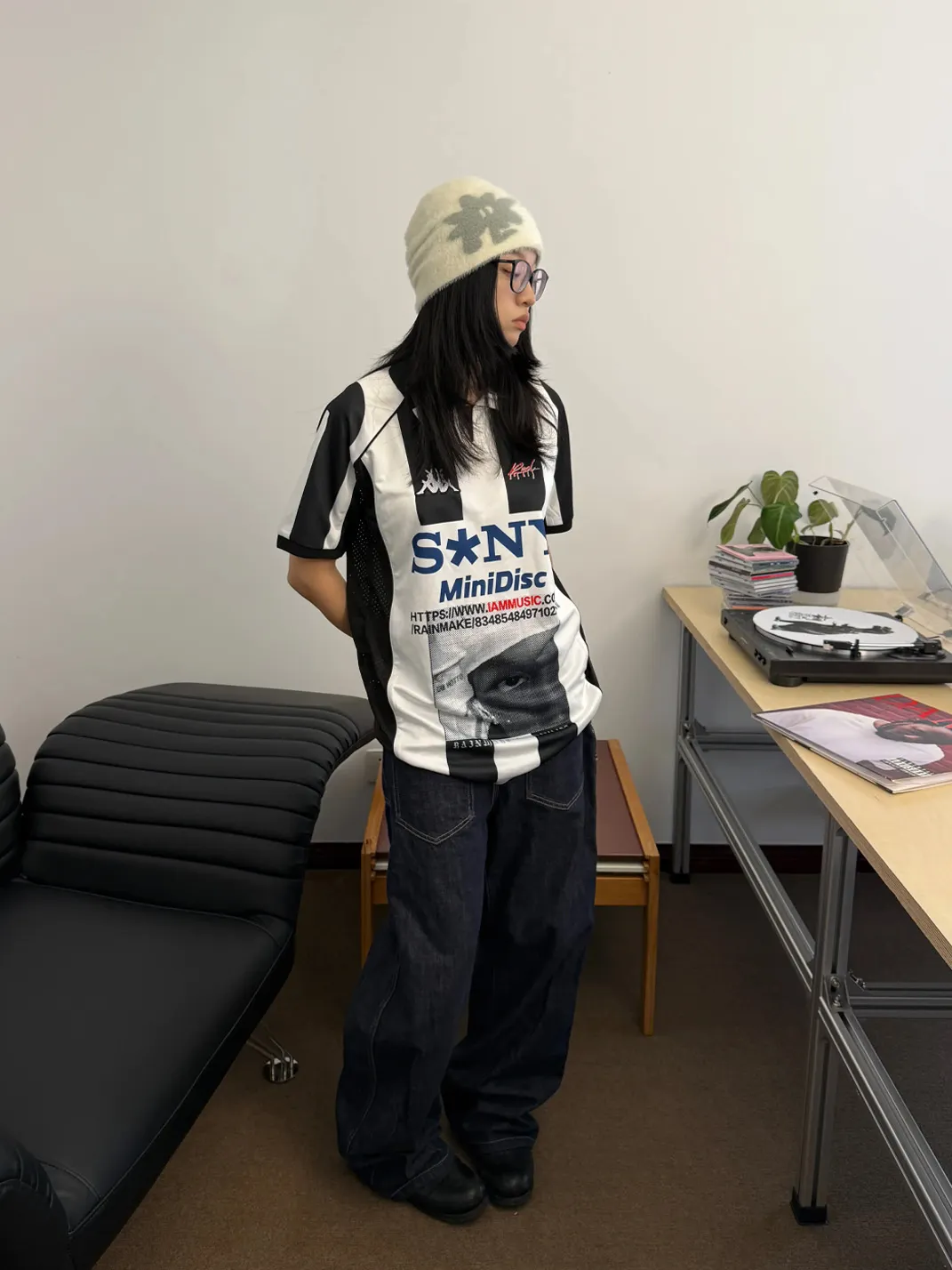 RAINMAKE | Striped Graphic Polo Jersey