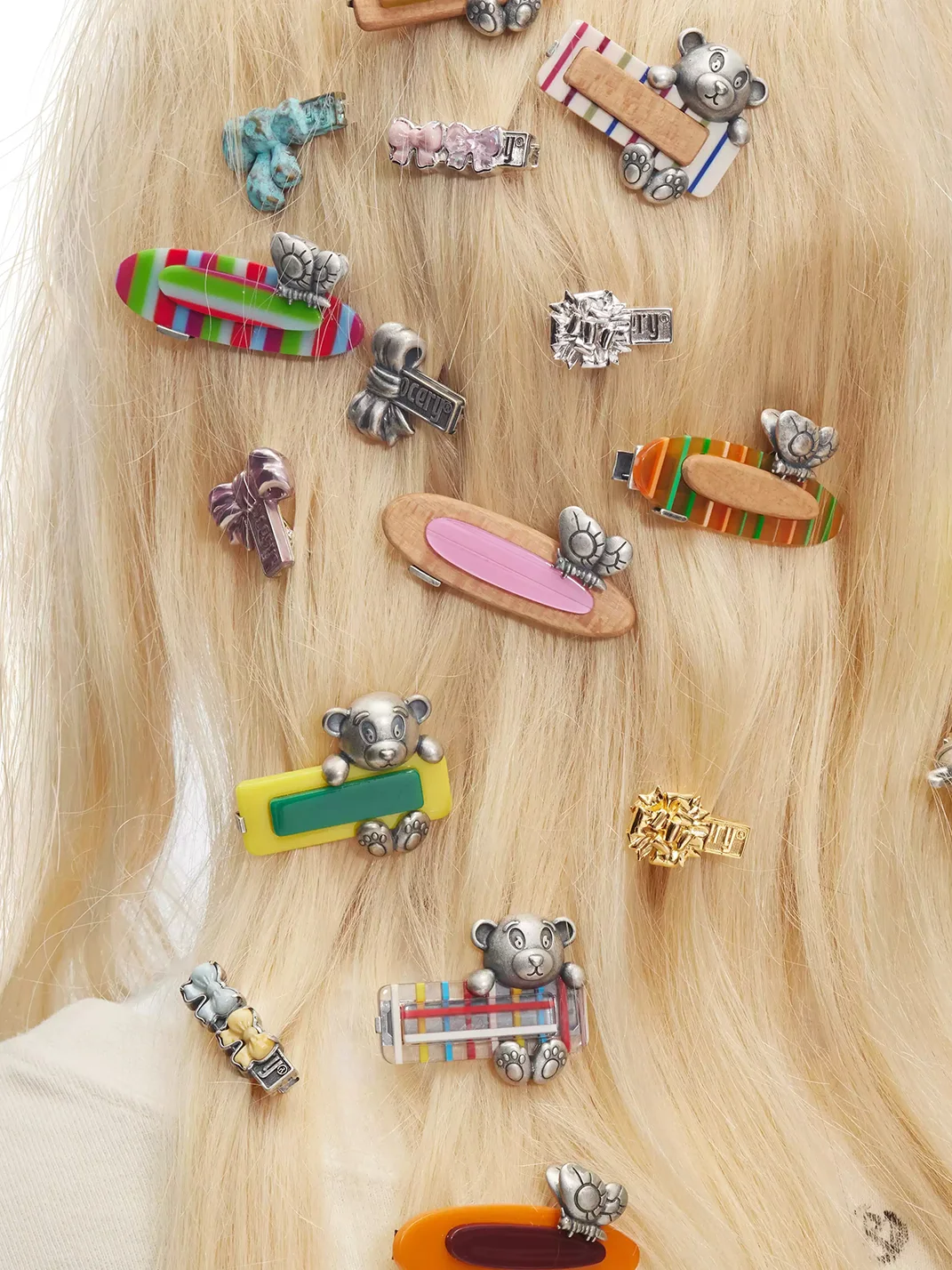 TysGrocery | Pencil Sketch Bear and Butterfly Hair Clips