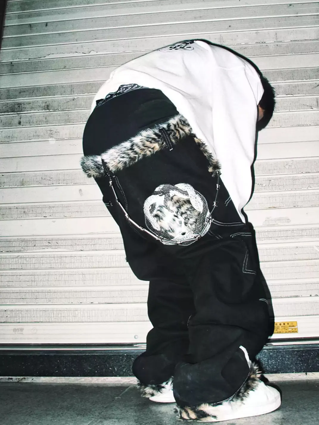 Game one | 26FW Snake Leopard Baggy Jeans
