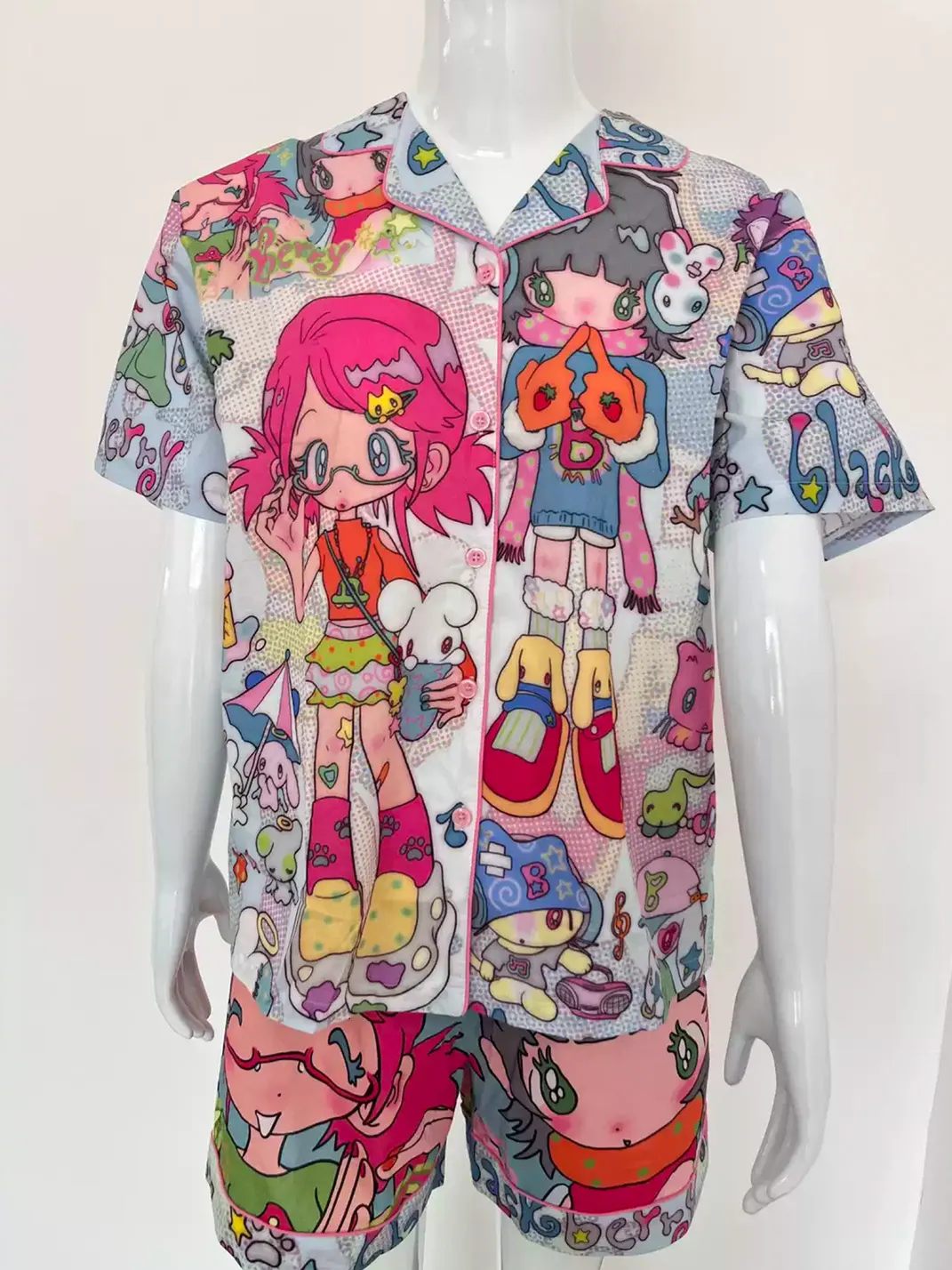 BlackBerry | Cartoon Print Cotton Pajama Set