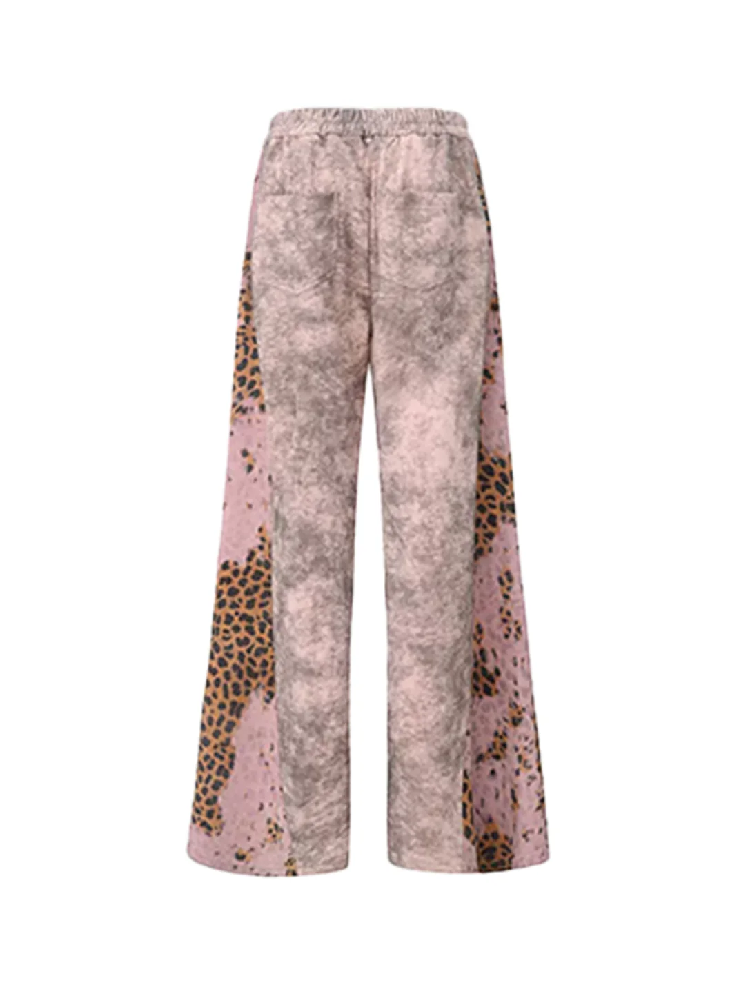 24ans online | Pink Brown Leopard Panel Sweatpants
