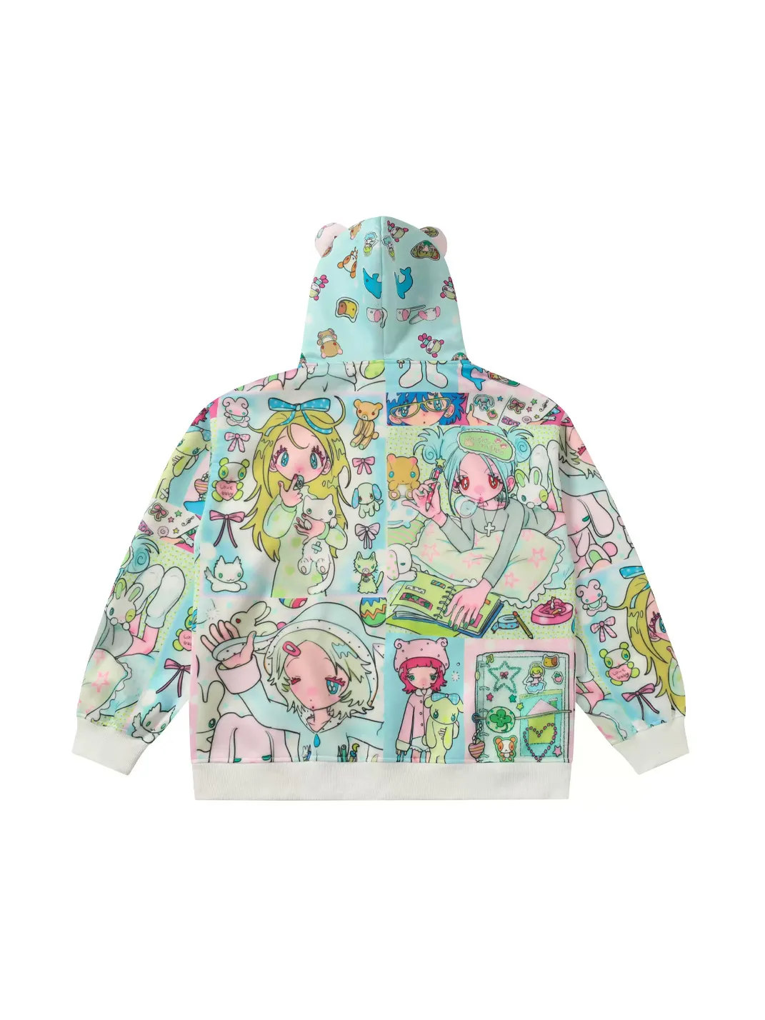 BlackBerry | Anime Print Ear Hood Zip Jacket